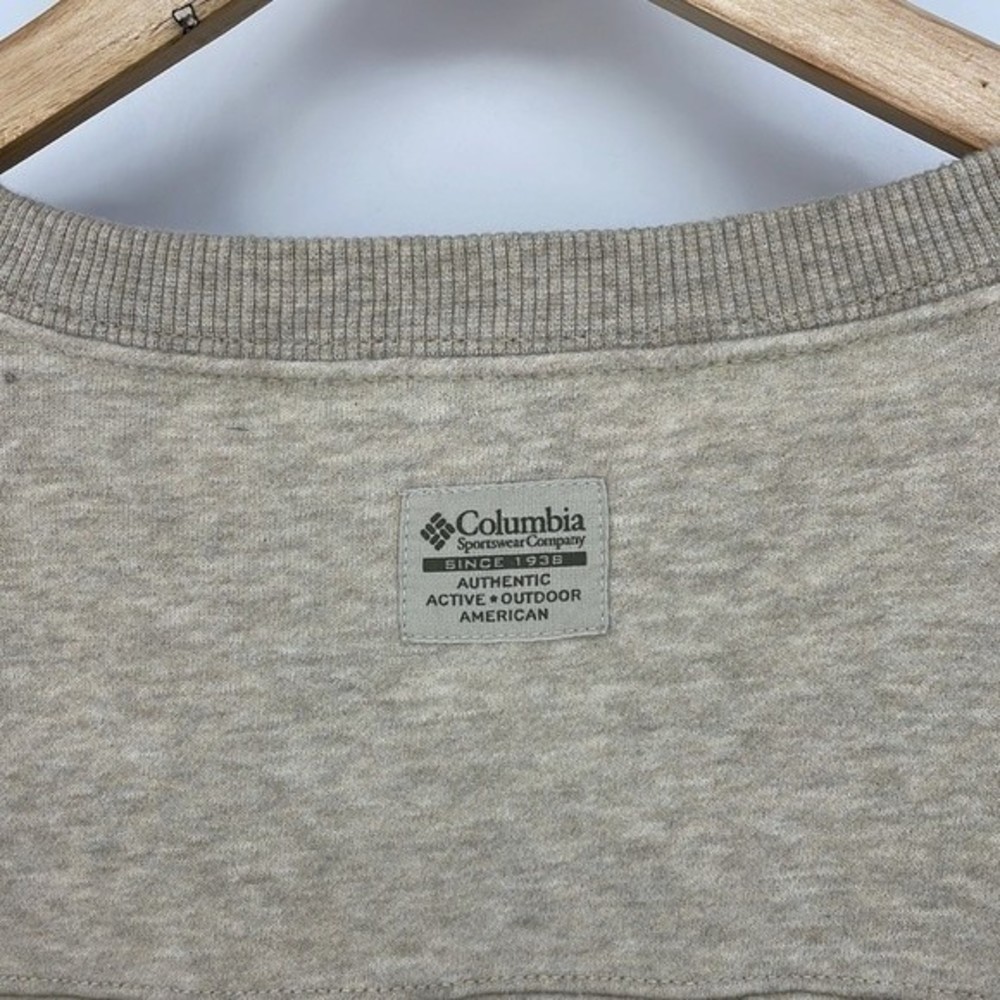 COLUMBIA pull over crewneck sweatshirt cream size 2XT men's - Picture 4 of 4